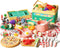Funpynani 80pcs Pretend Play Kitchen Set for Toddlers, Kids Cookware Playset with Pots/Pans/Food/Fruits/Vegetables/Picnic