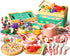Funpynani 80pcs Pretend Play Kitchen Set for Toddlers, Kids Cookware Playset with Pots/Pans/Food/Fruits/Vegetables/Picnic