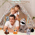 5 Set Mommy 4 Tummy Pcs Raccoon Stuffed Animal Adorable Raccoon Plush with Babies in Soft Cuddly Plushie for Birthday