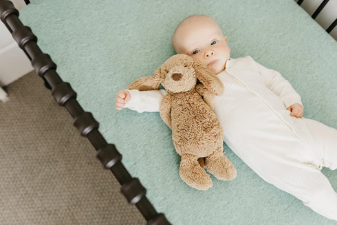 Emerson Copper Pearl Premium Knit Crib Sheets - Breathable and Soft, Fitted for Standard Mattresses, Perfect for Baby