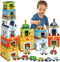 Aizweb Toddler Sorting&Stacking Toys with Magnetic Wooden Vehicle,Cars&Community Helpers,STEM Building Blocks,Educational Learning