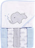 Luvable Friends Unisex Baby Hooded Towel with Five Washcloths, Elephant Spray, One Size