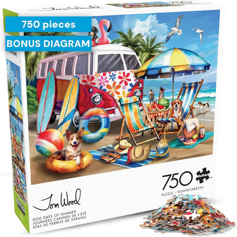 Buffalo Games Dog Days of Summer by Tom Wood 750 Piece Jigsaw