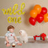 Wild One Cursive Letter Balloons - First Birthday Decorations for Baby Boy & Girl Party Supplies, Gold Banner