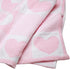 30 40 Soft Chenille Jacquard Baby Blanket, Hearts, in. x in., Pink and White Patchwork