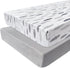 AMROSE 2 Pack 28'' 52'' Microfleece Crib Sheets, X Flannel Fleece Crib Fitted Sheets for Crib and Toddler Mattress Pad