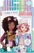 Make It Real Fashion Design Sketchbook for Girls, Kitty Cat-Themed Design Kit with Stencils, Stickers