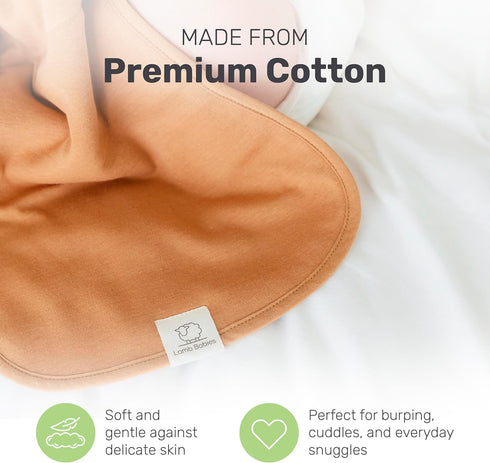 Posh Baby Cotton Burp Cloths, Absorbent, Lightweight, and Gentle Cotton for Mess-Free Moments, Baby Burp Cloths