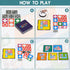 3.0 5 Funtactics Wooden Matching Game Puzzle Games, Pattern Block Match Puzzles Building Cubes with Bell for Kids