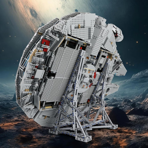 Kyglaring Vertical Display Stand for Lego Ultimate Millennium Falcon 75192 Building Blocks Model Set (409 PCS)