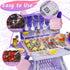 Playset 3-5 New Upgraded Kids BBQ Grill with Smoke, Sound&Light, Toy Grill for Girls, Pretend Food Hamburger, Kitchen