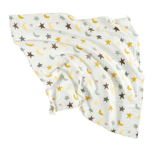 C.R Gibson BLAN-23934 Love You to The Moon 100% Cotton Baby Swaddle Blanket, 40'' W x 40'' L by C.R. Gibson