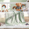 Hahafelt Sage Green Chenille Baby Blanket for Boy 40x30'' Eucalyptus Leaf Reversible Lightweight