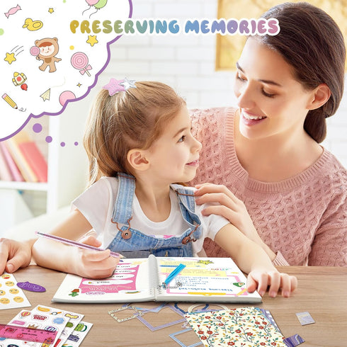 2-Pack 200+Pcs Set 8 9 10 11 12 13 14 PERRYHOME DIY Journal Kit for Girls - Journal for Teen & Tween Girls, Journaling