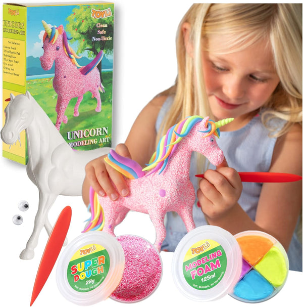 TOYLI Unicorn Modeling Art, Unicorn Art Craft Kit for Kids 4-6
