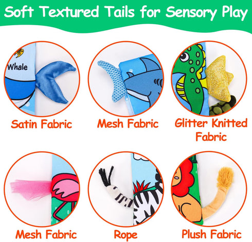 2 PCS Soft Cloth Baby Books for 0-6 Months, High Contrast Sensory Toys for 6 to 12 Months, Crinkle Touch Feel