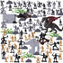 3 Otters 230PCS Medieval Dragon Toy Set, Soldier Army Figures DIY Assembled Model Kit for Kids
