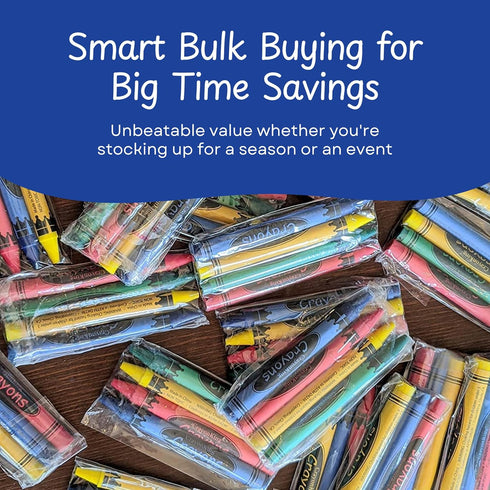 75 Sets 4-Packs (300 CrayonKing of Bulk Crayons) Non-Toxic, Individually Wrapped, Perfect for Parties, Restaurants