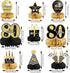 9 Pieces 80th Birthday Decoration Centerpieces, Cheers to 80 Years Honeycomb Table Topper for Party Decor