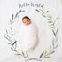 lulujo Baby’s First Year Milestone Blanket and Card Set | 40in x 40in (Hello World)