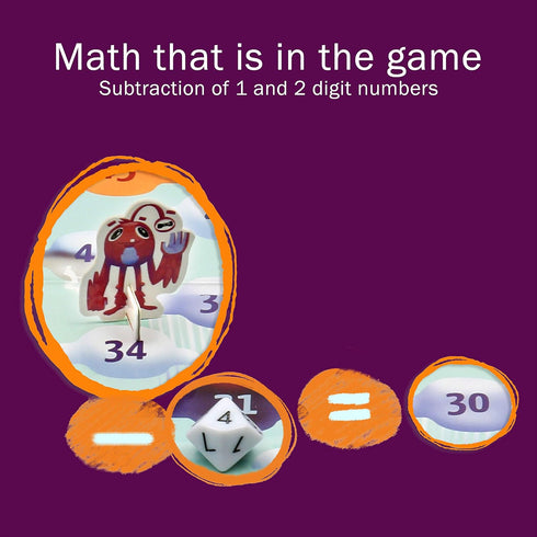 6-8 1 Cloud Hoppers Addition and Subtraction Game - Fun Math Board Game for Year Olds, Easy to Play Educational Game