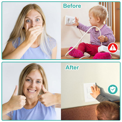 Outlet Covers Babepai, 38-Pack White Baby Proof Electrical Protector Safety Plug Covers