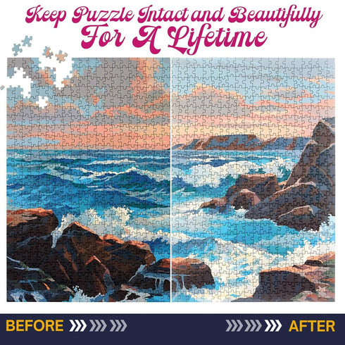 200ML 3000/4500/5000 Jigsaw Puzzle Glue Clear with Applicators, Non-Toxic, Quick Dry & Water-Soluble for Adults, Puzzle