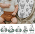 Boho Western Cow Cactus Nursing Pillow Covers for Boy Girl Black and White Highland Yak Nursing Pillow Slipcovers