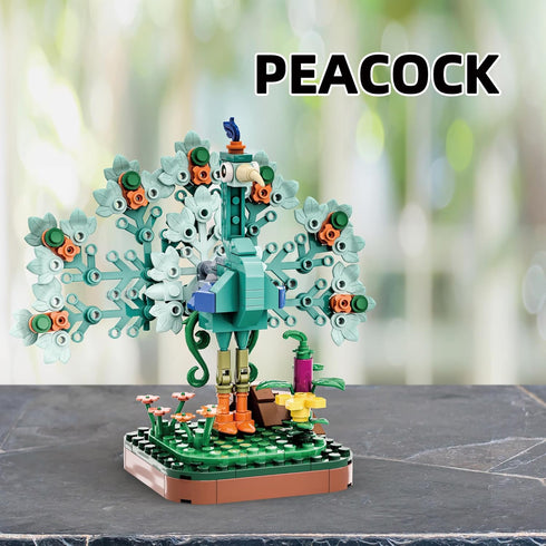 900 Apostrophe Games Majestic Birds Model Building Block Kit - Pieces - Six Unique Bird Models for Kids and Adults
