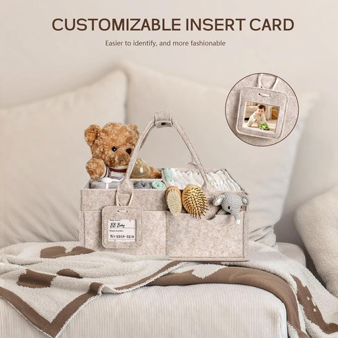 GEMII Diaper Caddy Organizer-Large Baby Caddy Organizer with HandleNewborn Registry EssentialsBaby Shower Gift Basket