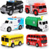 Toy Cars for Toddlers | 6 Pcs Pull Back Cars with Light and Sounds | City and Emergency Vehicles Set