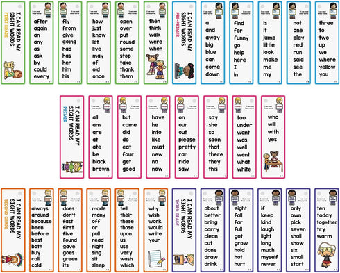 220 Sight Words Flashcards, High Frequency Words for Beginning Reading, Kindergarten to 1st Grade