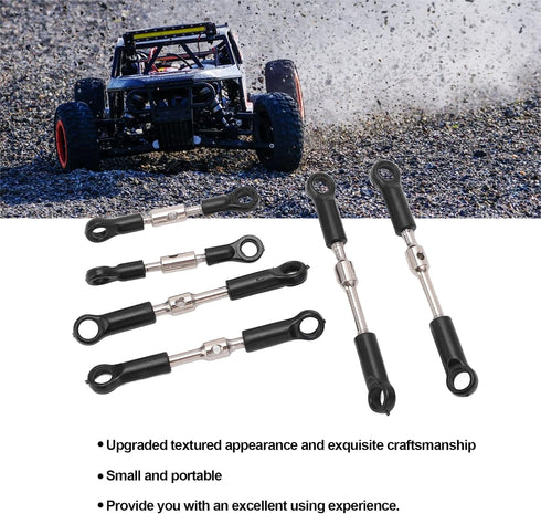 Pssopp RC Tie Rods Set, RC Tie Link Servo Link Rods for WLtoys 144001 144002 124018 124019 124017 124016 Cars