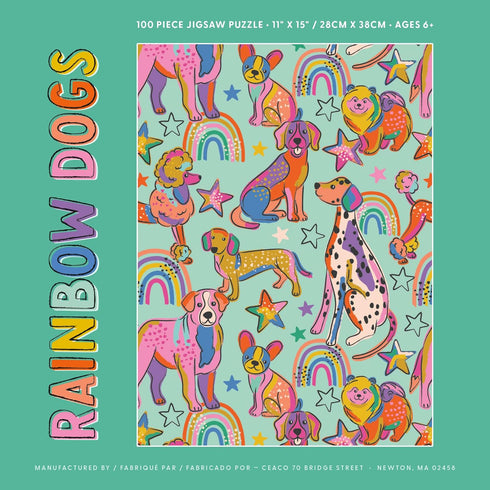 Ceaco - Rainbow Dogs, 100 Piece Jigsaw Puzzle