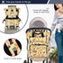 SUABO Backpack Donuts Ice Cream Bread Pattern Baby Diaper Bag Large Bag Waterproof Travel Diaper Bags for Moms and Dads