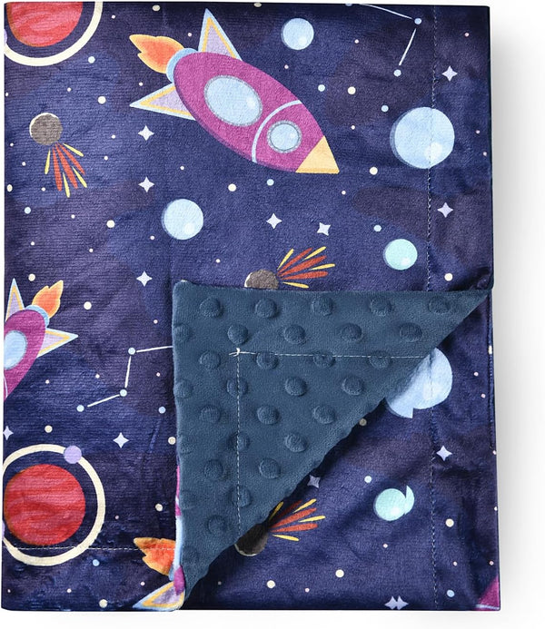 Brenaly Baby Blanket Super Soft Minky Blanket Space Blanket with Dotted Backing for