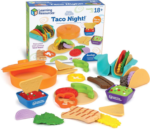 Learning Resources New Sprouts Taco Night - Pretend Play Food for Toddlers,
