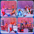 Skylety 32 Pcs Wrestling Toys with 12 Mini Wrestlers Action Figures and 20 Realistic Accessories Playset