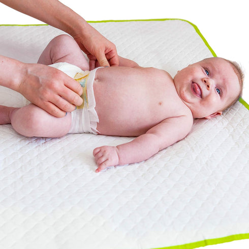Portable Waterproof Changing Pad, Large Size 25.5”x31.5”, Foldable Wipeable Diaper Changing Mat for Boys & Girls