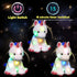 13'' Hopearl LED Plush Unicorn Lighting Up Stuffed Animal Floppy Night Lights Glow in The Dark Birthday Festival