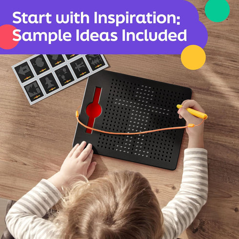 Magnetic Drawing Board for Toddlers & Kids - Toddler Doodle & Sketch Toys, Includes Magnet Stylus Pen and Beads for