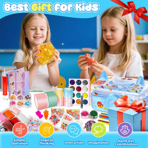2 4 Nano Tape Bubble Kit for Kids - Nano Tape Squishy Maker Kit with Sticky Ball Tapes and NanoTape - Homemade Bubbles