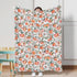 Peach Baby Blankets for Boy Girl Vintage Peach Fruit Floral Leaves Flannel Soft Swaddle Blanket Breathable Lightweight Receiving Blankets Bedding Blankets Toddler Infant Newborn Nursery Crib 30x40 by Hwmmbh