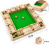 (2-4 4 8 12 Inch Ropoda Wooden Shut The Box Game Players) - Large Sided Board, Dice, Rules - Amusing Addition Game