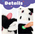 Cuteoy Walking Black Cow Stuffed Animal Speaking Moo Plush Cattle Electric Interactive Animated Plushies Toy for Girls
