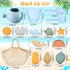 Civaner 15 Pcs Silicone Beach Toys for Baby Girls, Includes Shovel, Rake, Sand Molds, and Pail Set