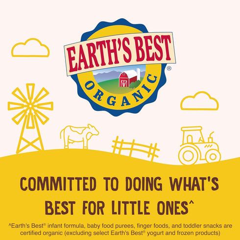 8 0.32 (Pack 4) Earth's Best Organic Melty Hoops, Bite-Sized Snacks for Babies Months and Up, Strawberry and Mango