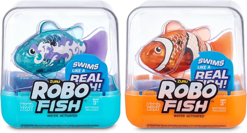 Robo Alive Robo Fish Series 2 (Teal + Orange 2 Pack) by