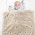 100% Cotton Baby Blanket, Soft Cozy Swaddle Receiving Blankets with Lovely Elephant for Newborn Boy Girls - Camel, 90 x