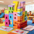 TPwsd 20PCS Wooden Number Building Blocks- Montessori Math Stacking Number Blocks Toys with